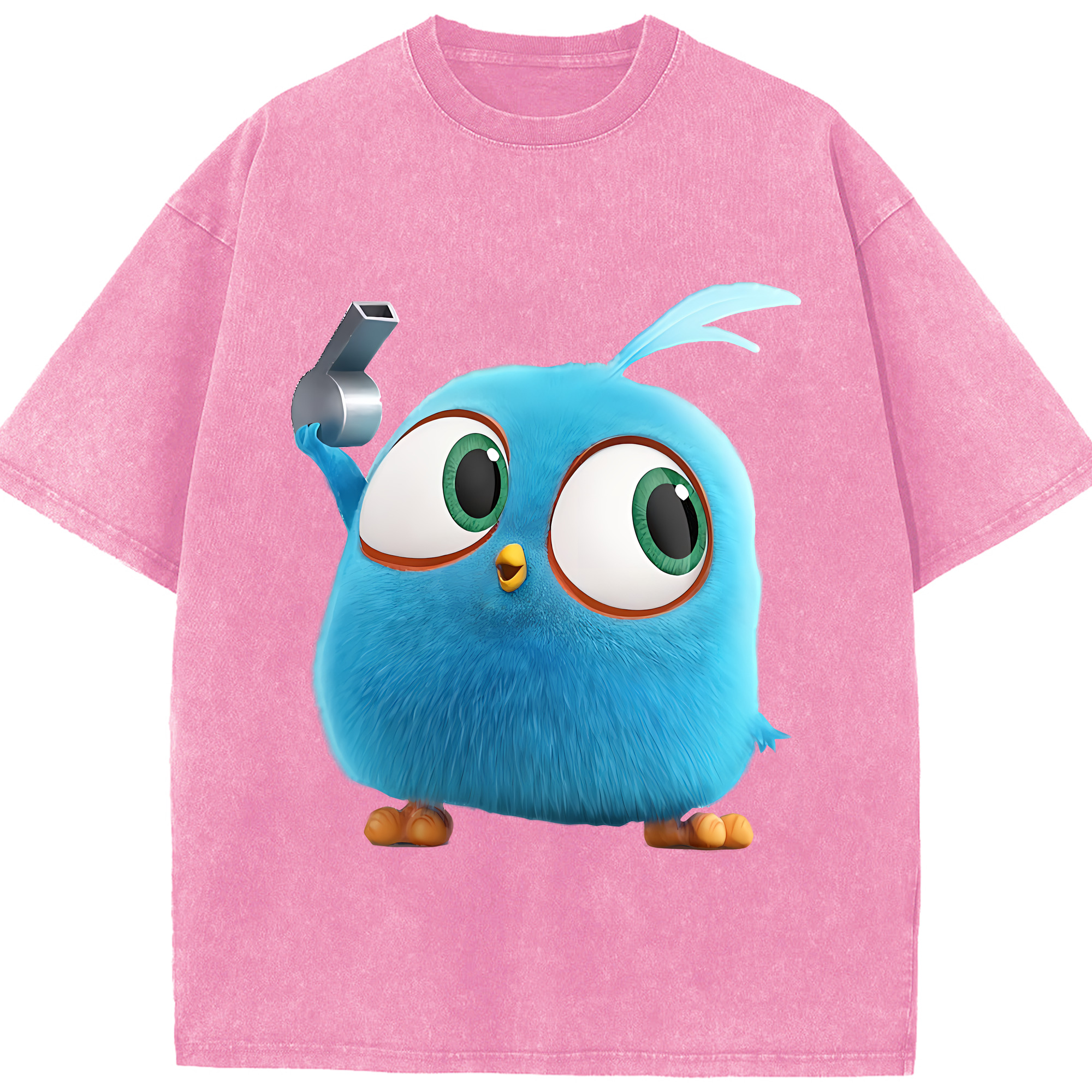 （画像用） Angry Birds アングリーバード 綿100% ヴィンテージ風 半袖Tシャツ（フロントプリント）